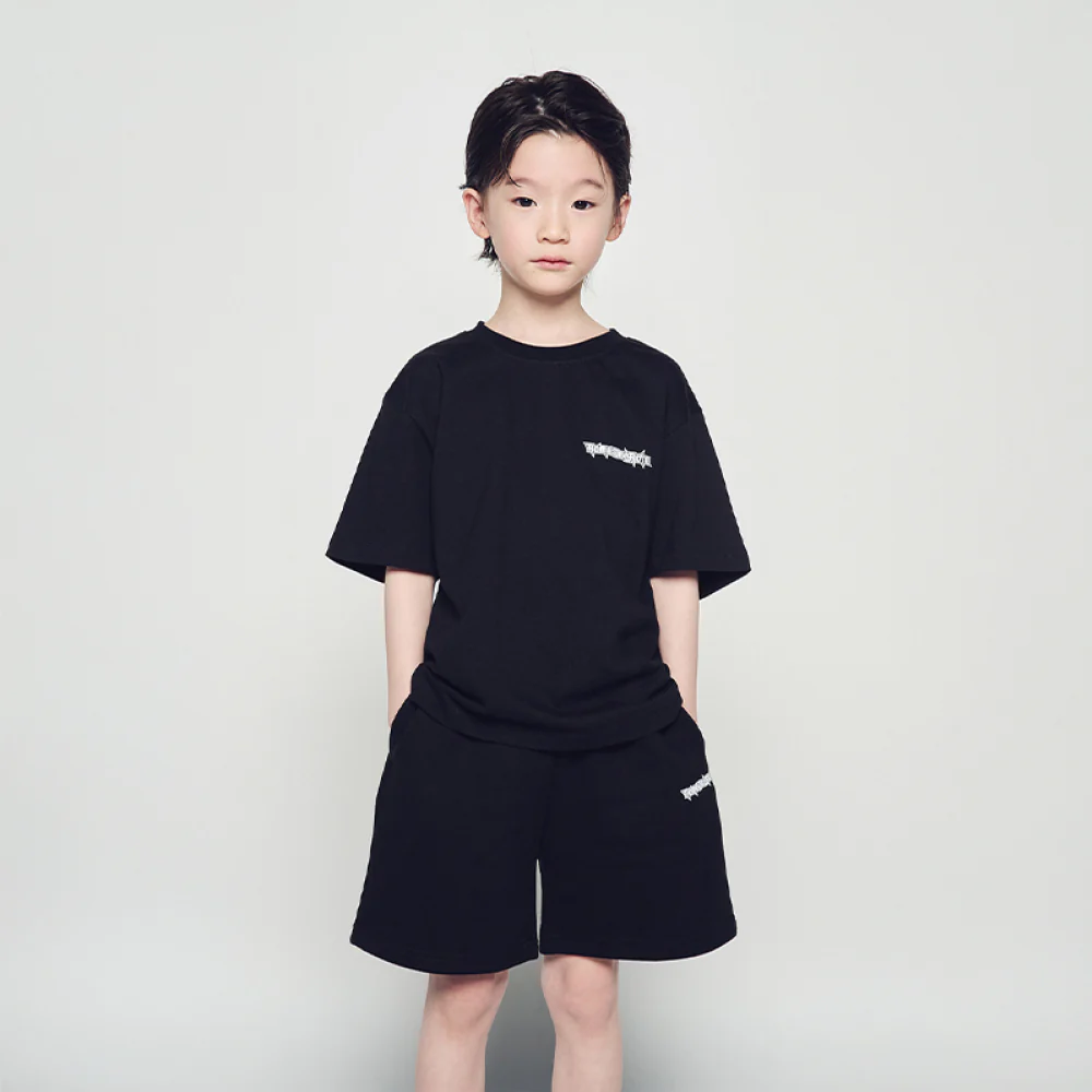 KIDS BLADE LOGO SHORT PANTS BLACK - Image 3