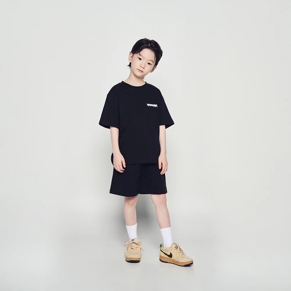 KIDS BLADE LOGO SHORT PANTS BLACK - Image 4