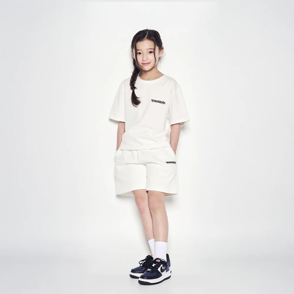 KIDS BLADE LOGO SHORT PANTS CREAM - Image 4