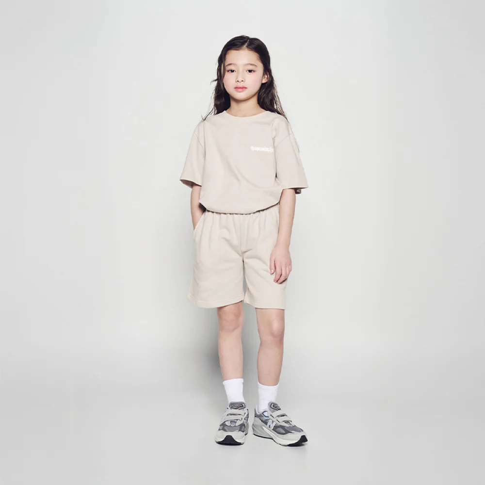 KIDS BLADE LOGO SHORT SLEEVE T-SHIRT DARK BEIGE - Image 3