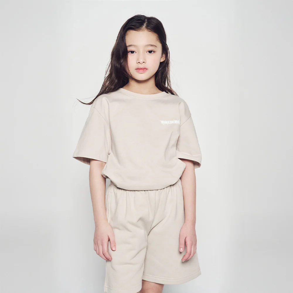 KIDS BLADE LOGO SHORT SLEEVE T-SHIRT DARK BEIGE - Image 4