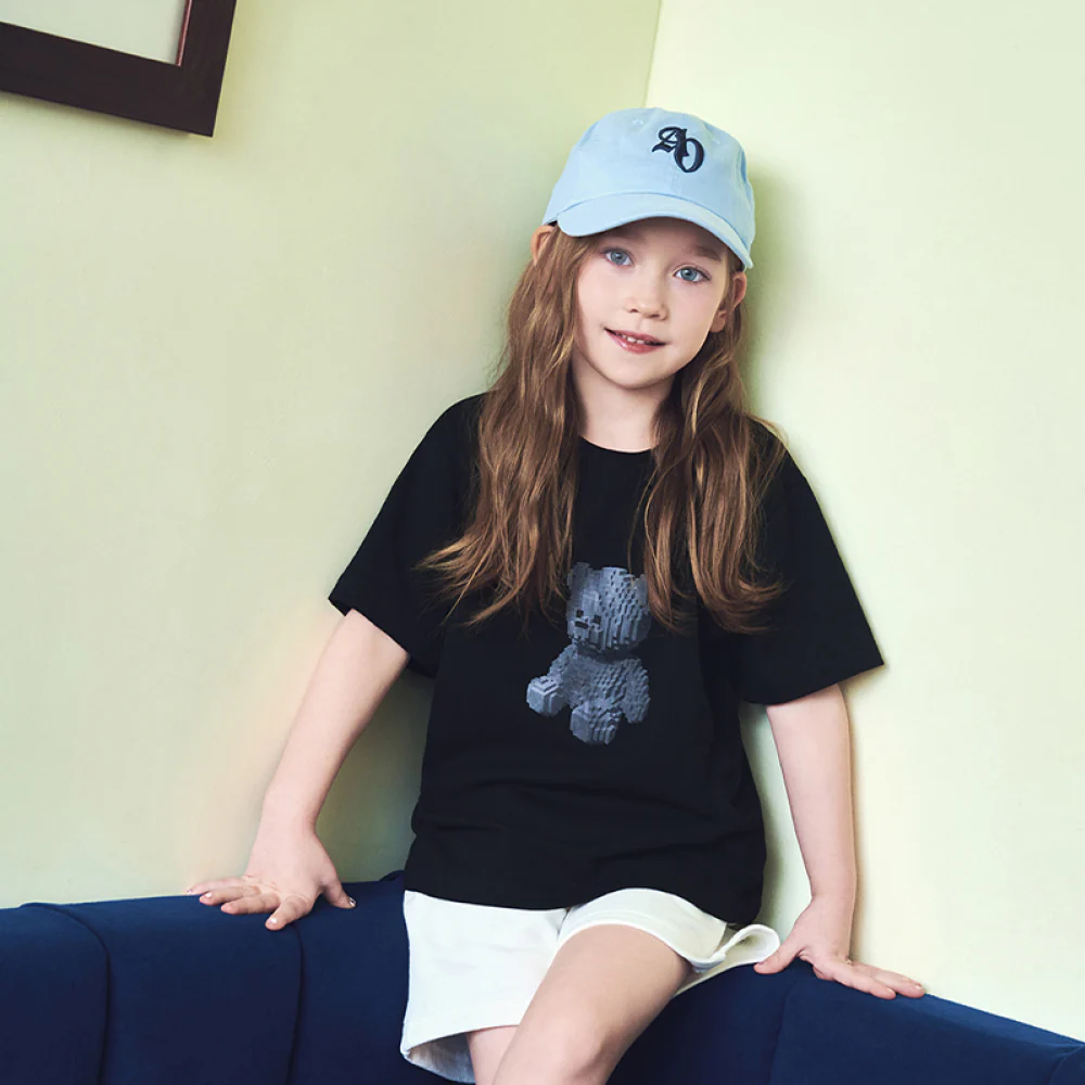 KIDS BLOCK BEAR SHORT SLEEVE T-SHIRT-BLACK - Image 3
