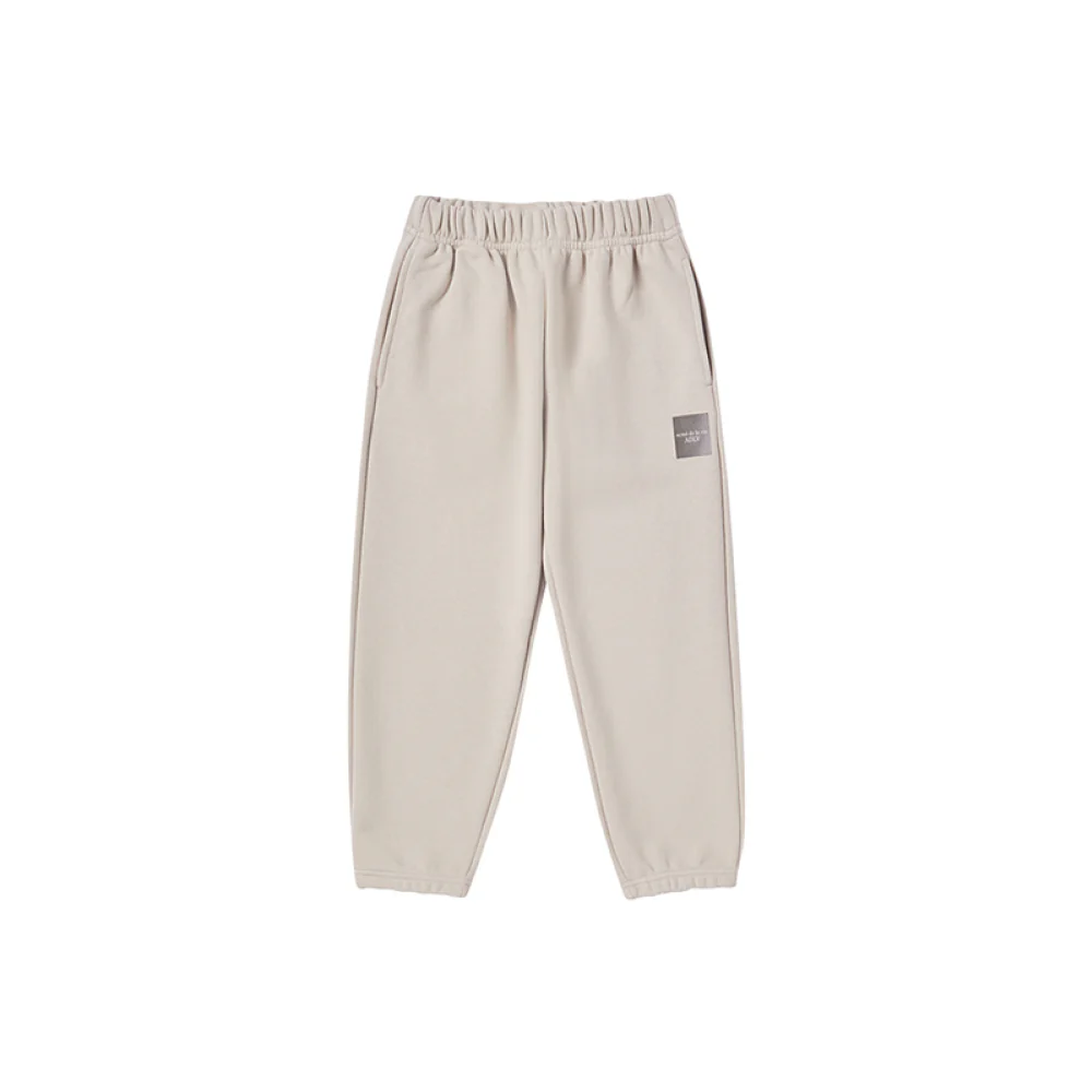 KIDS BOX BASIC LOGO JOGGER PANTS ESSENTIAL BEIGE