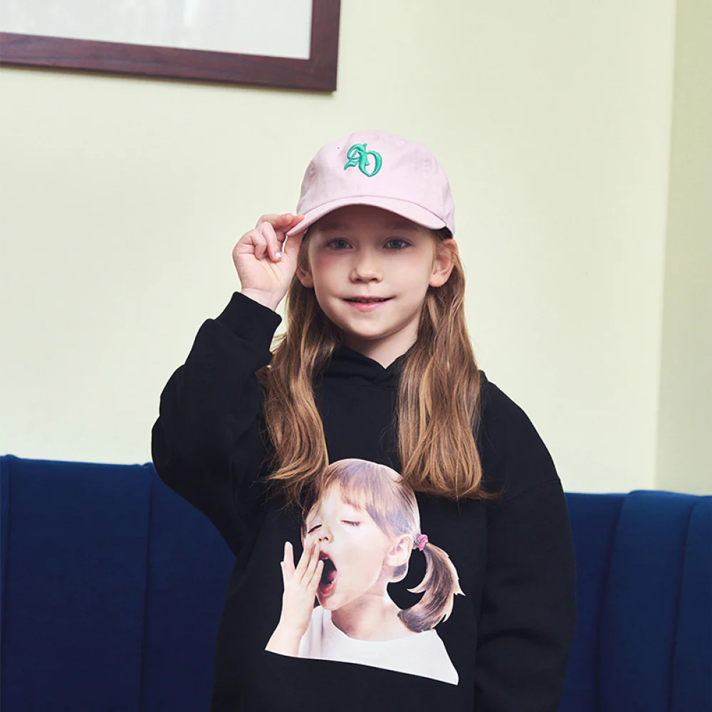 KIDS COLOR POINT SMALL SYMBOL BALL CAP-LIGHT PINK - Image 3