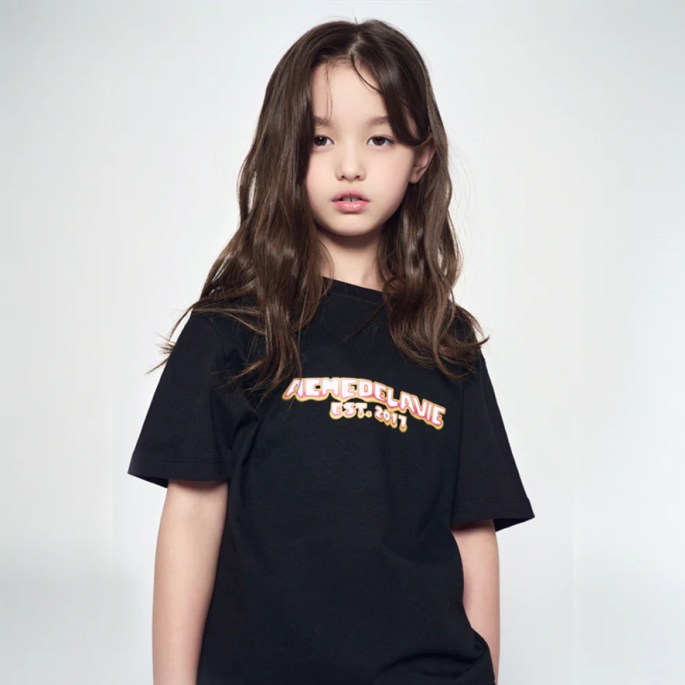 KIDS FLAME LOGO SHORT SLEEVE T-SHIRT BLACK - Image 3