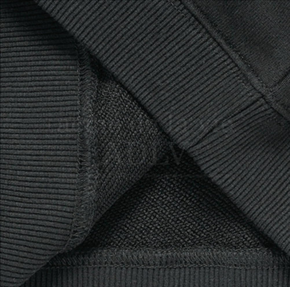KIDS FUZZY RABBIT HOODIE BLACK - Image 3
