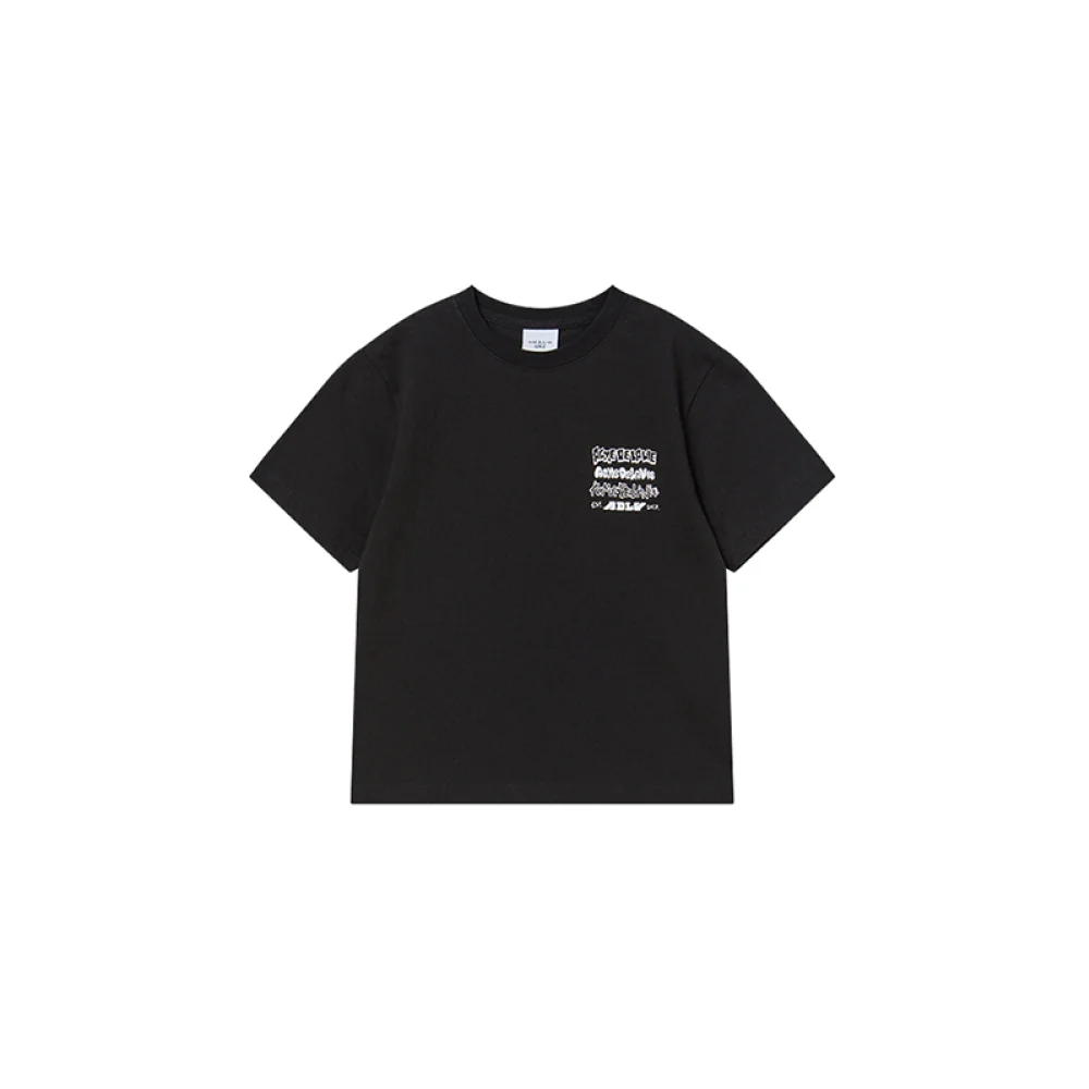 KIDS MIX TYPE GRAPHICS SHORT SLEEVE T-SHIRT BLACK