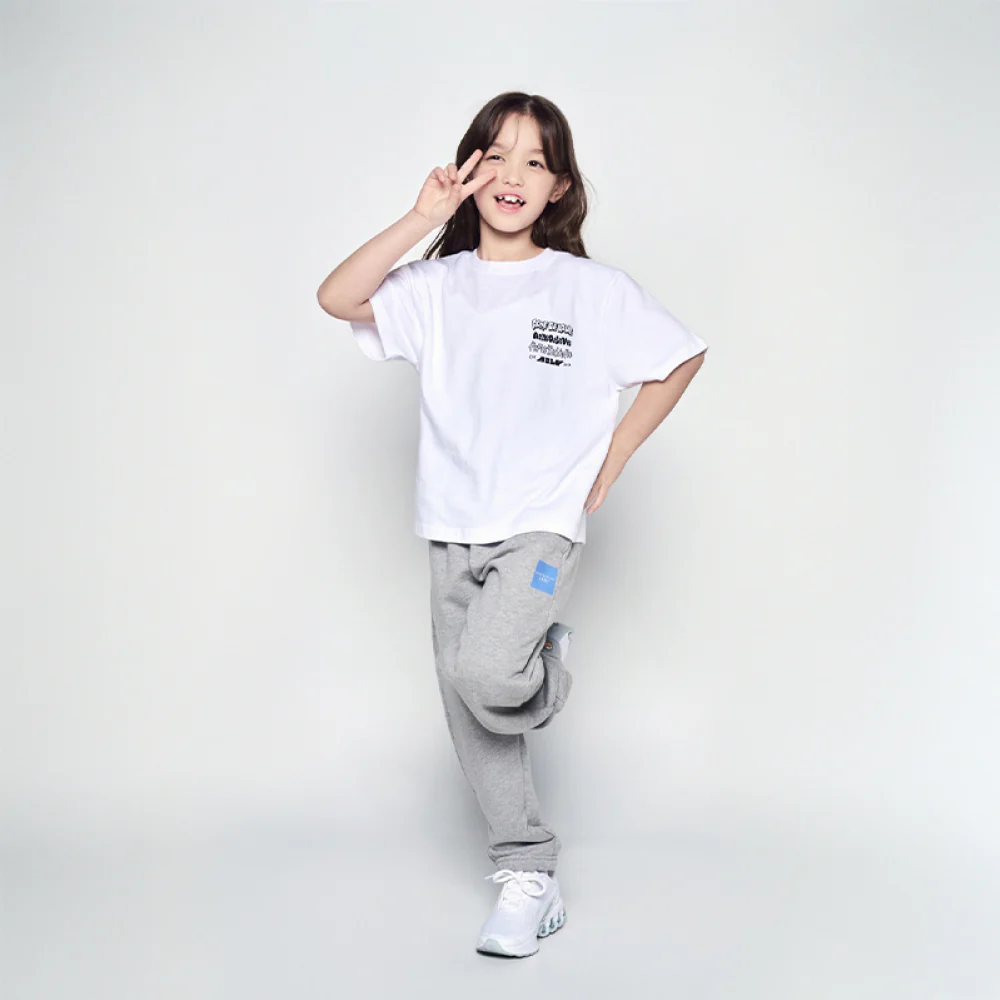KIDS MIX TYPE GRAPHICS SHORT SLEEVE T-SHIRT WHITE - Image 3