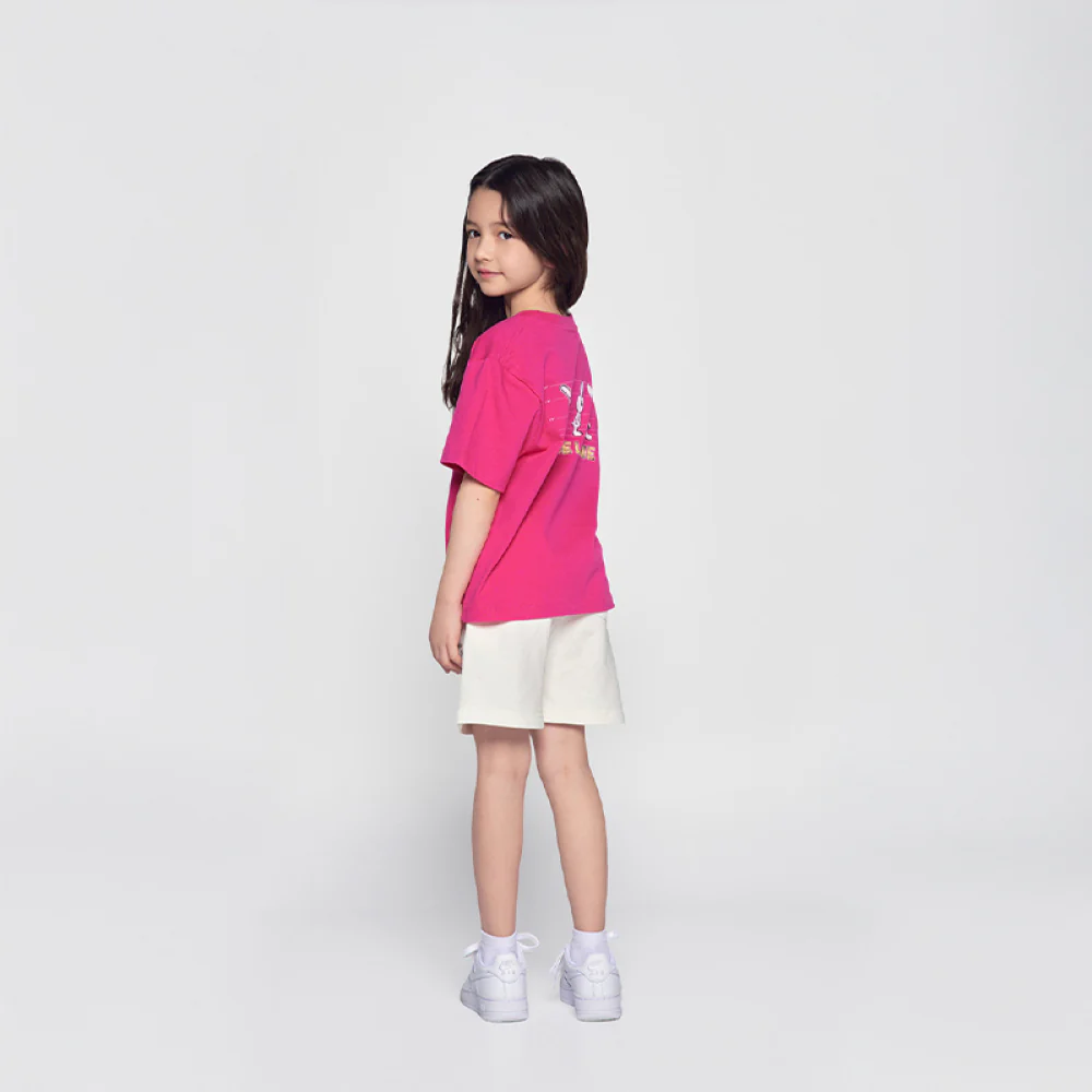 KIDS MUGSHOT ALIEN SHORT SLEEVE T-SHIRT HOT PINK - Image 4