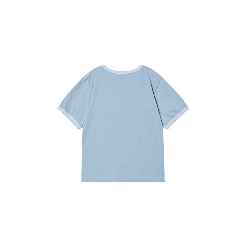 KIDS SNAKE INITIAL RINGER SHORT SLEEVE T-SHIRT SKY BLUE - Image 2