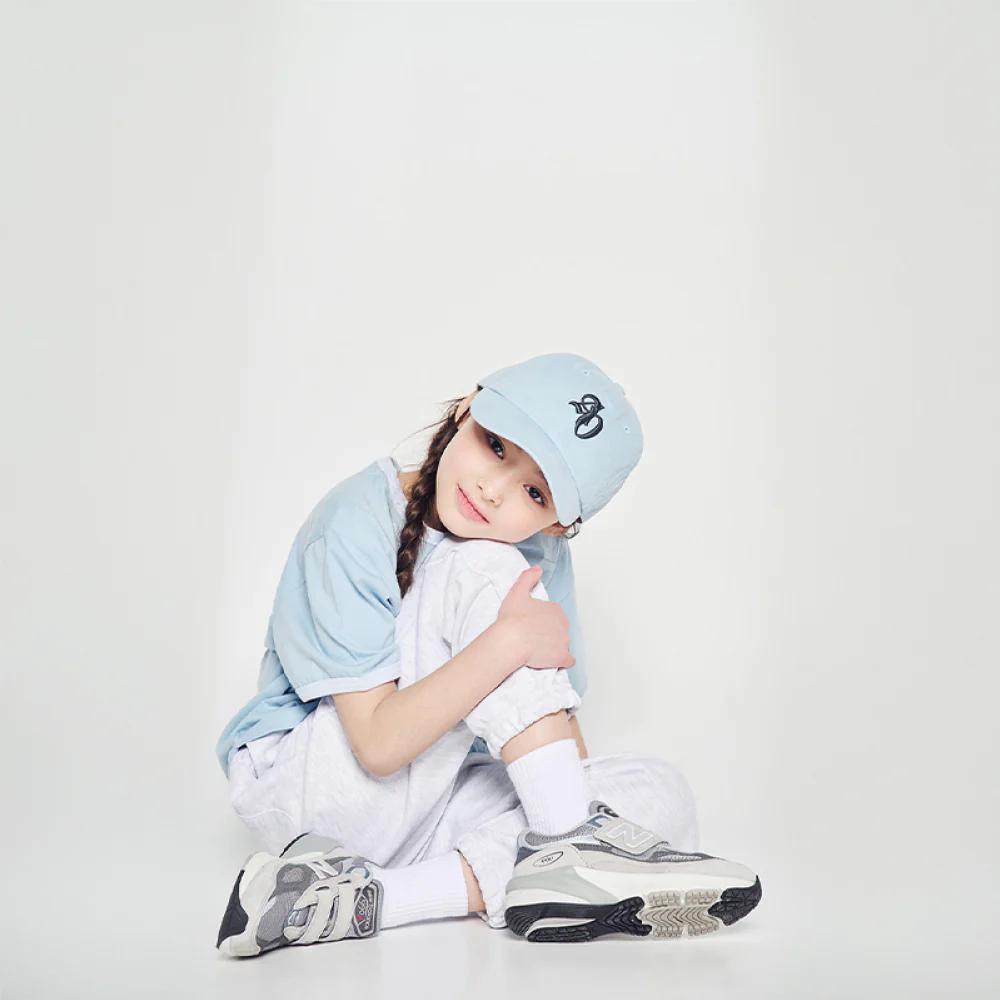 KIDS SNAKE INITIAL RINGER SHORT SLEEVE T-SHIRT SKY BLUE - Image 3