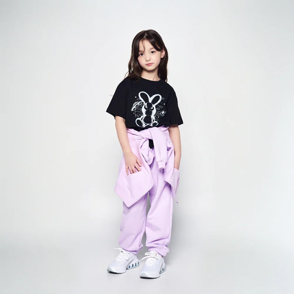 KIDS SOLO RABBIT ALIEN SHORT SLEEVE T-SHIRT BLACK - Image 3