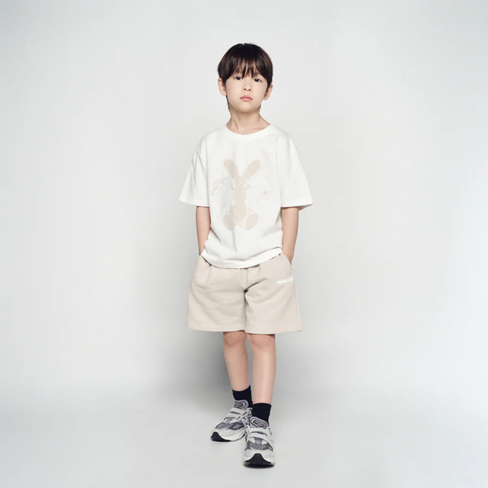 KIDS SOLO RABBIT ALIEN SHORT SLEEVE T-SHIRT CREAM - Image 3