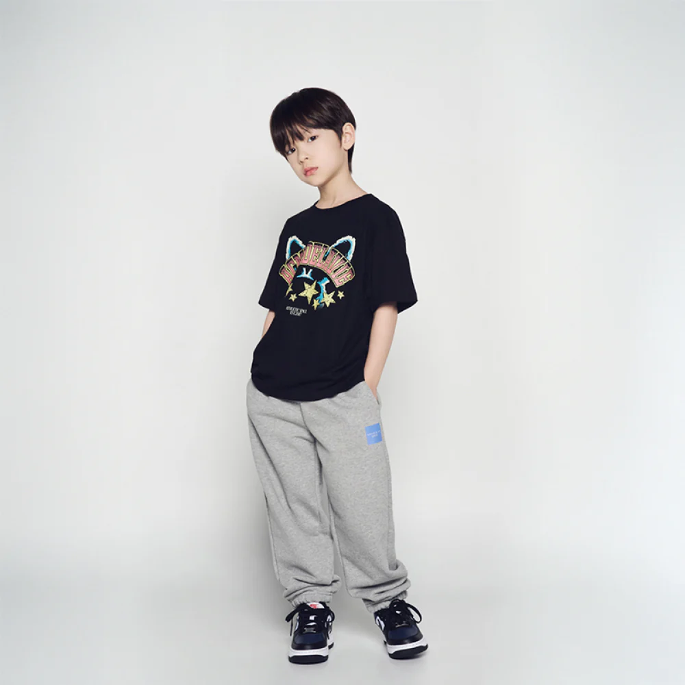 KIDS STAR RABBIT SHORT SLEEVE T-SHIRT BLACK - Image 3