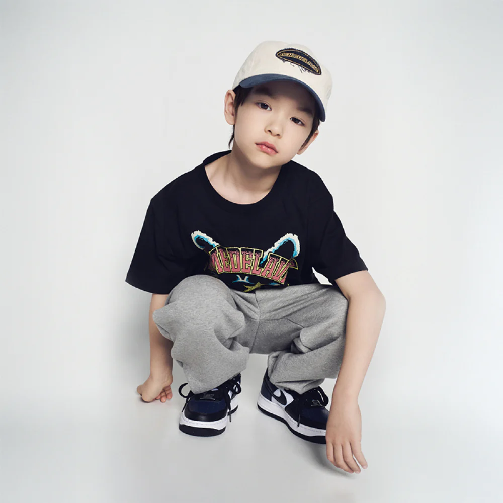 KIDS STAR RABBIT SHORT SLEEVE T-SHIRT BLACK - Image 4