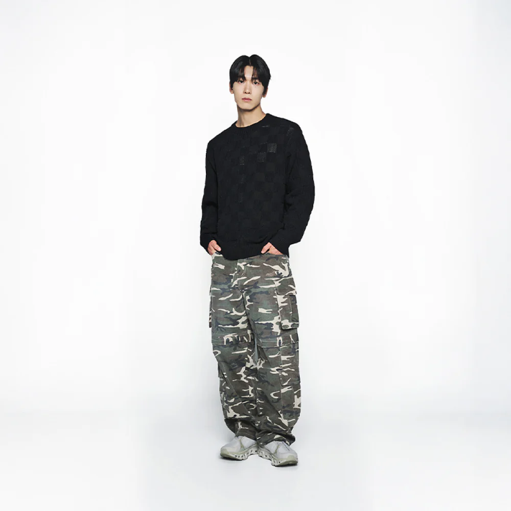 LEATHER WAPPEN OVERSIZE KNIT BLACK - Image 3