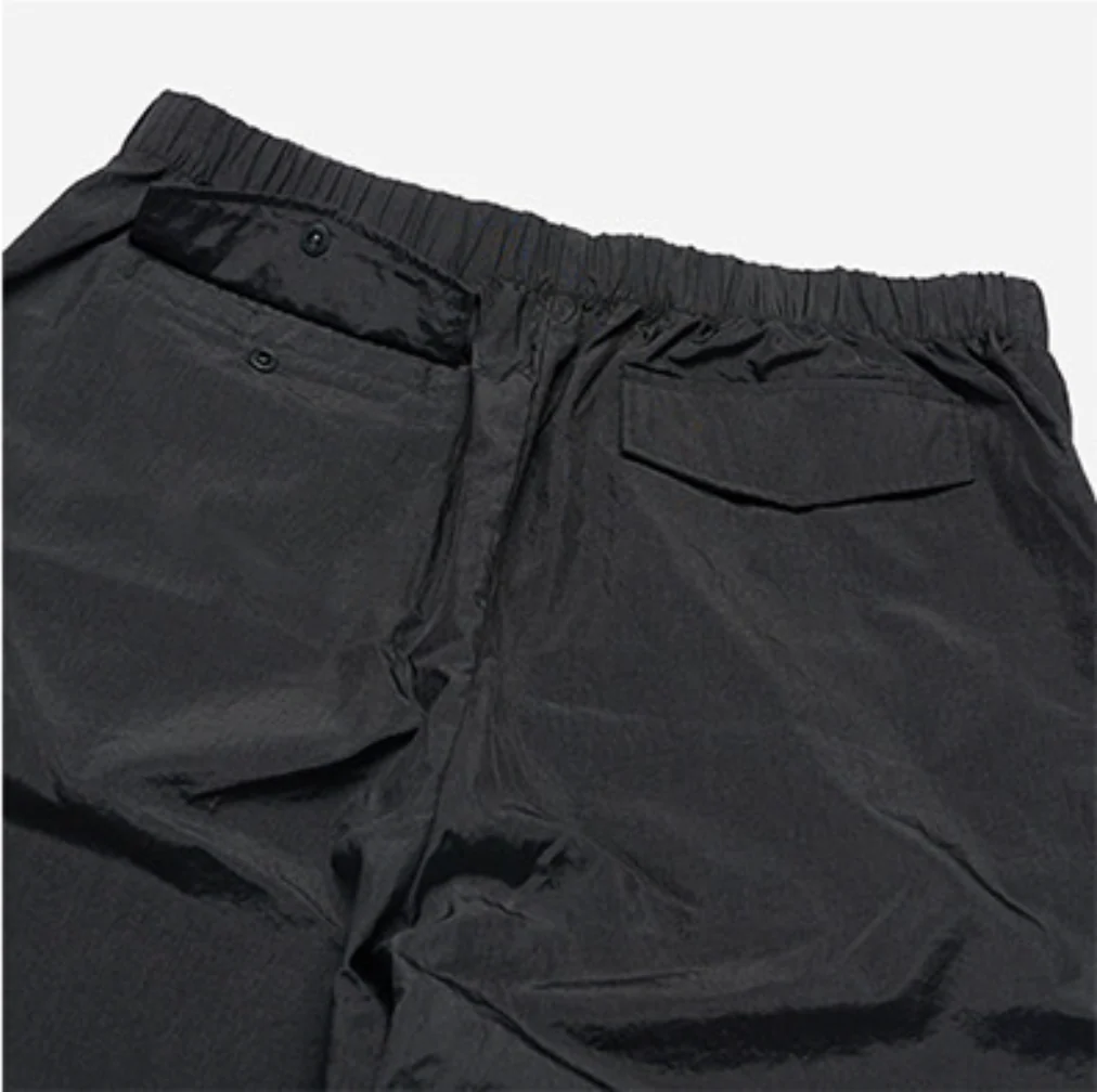 NYLON PARACHUTE PANTS BLACK - Image 6