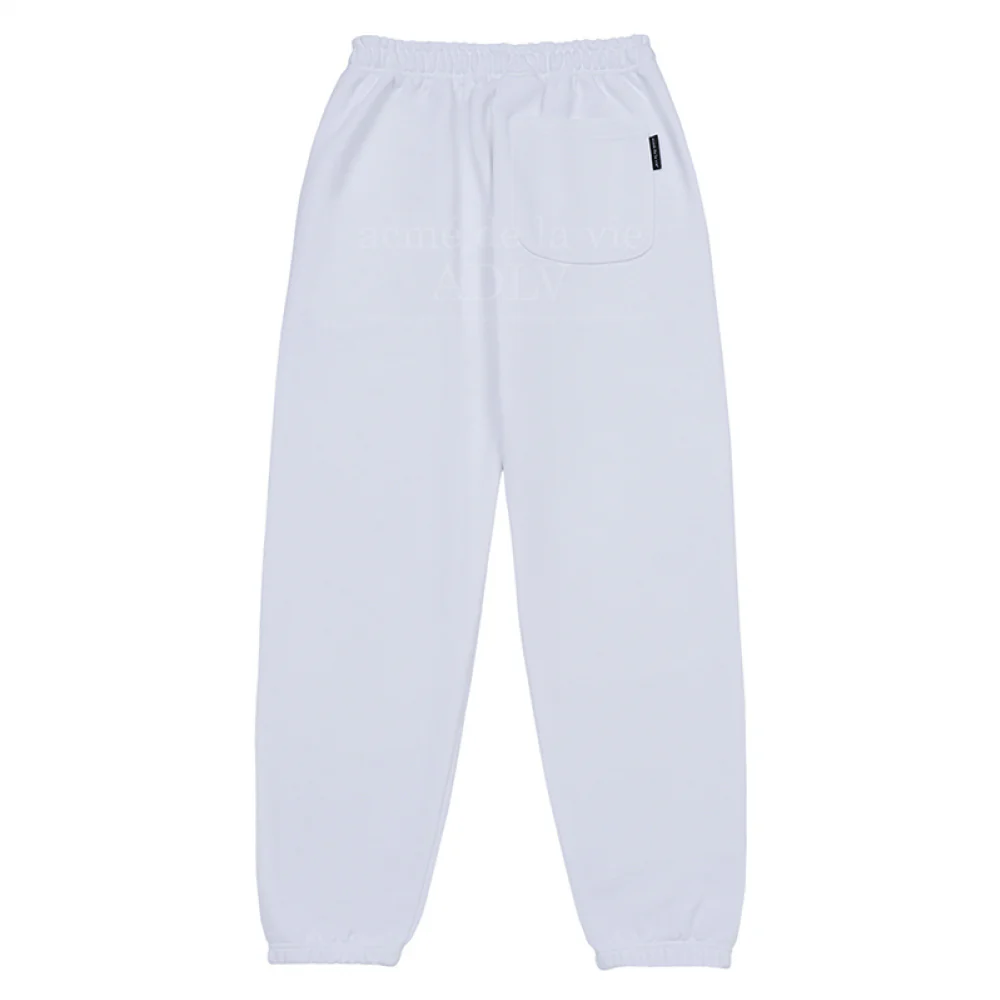 OUTLINE PRINTING LOGO TRAINING PANTS WHITE - Image 2