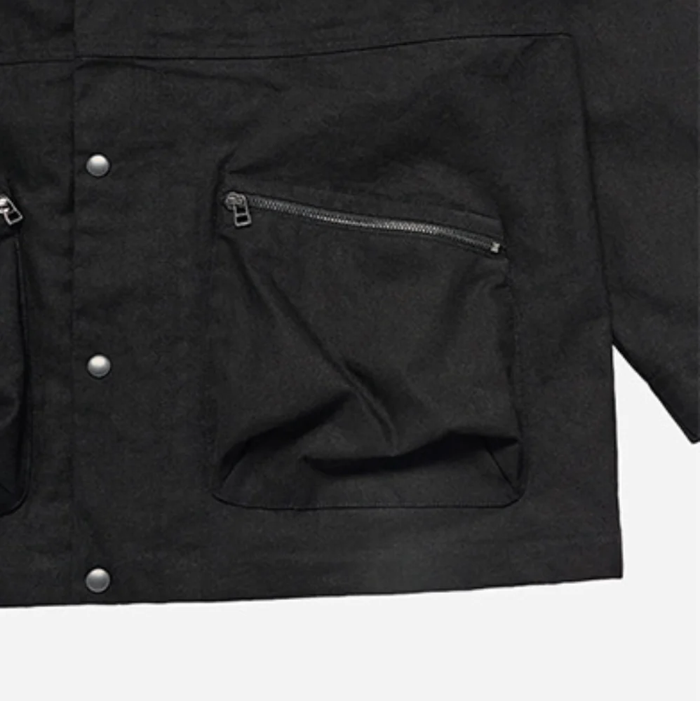 OVERSIZE FOUR POCKET WORK JACKET BLACK - Image 3