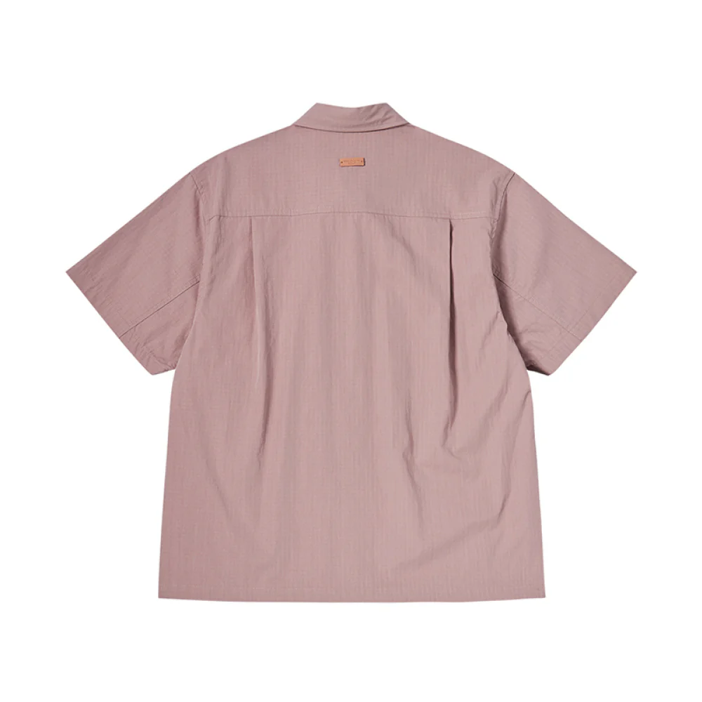 OVERSIZE RIPSTOP SHORT SLEEVE SHIRTS DARK PINK - Image 2