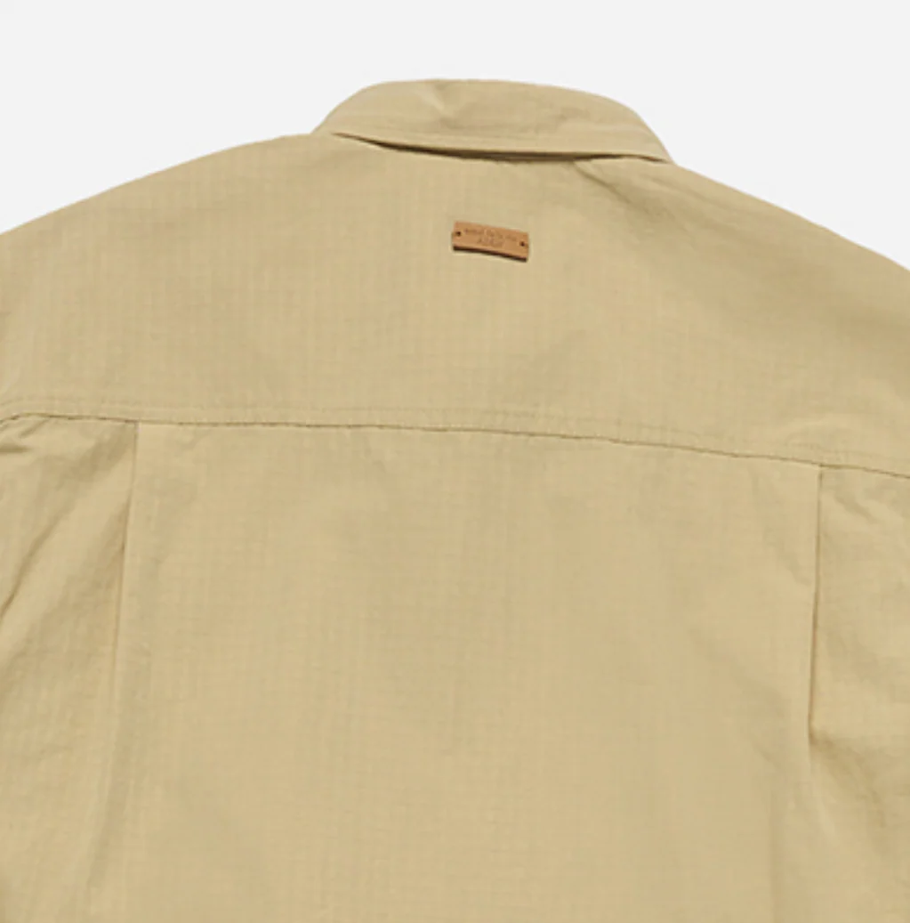 OVERSIZE RIPSTOP SHORT SLEEVE SHIRTS MUSTARD - Image 5