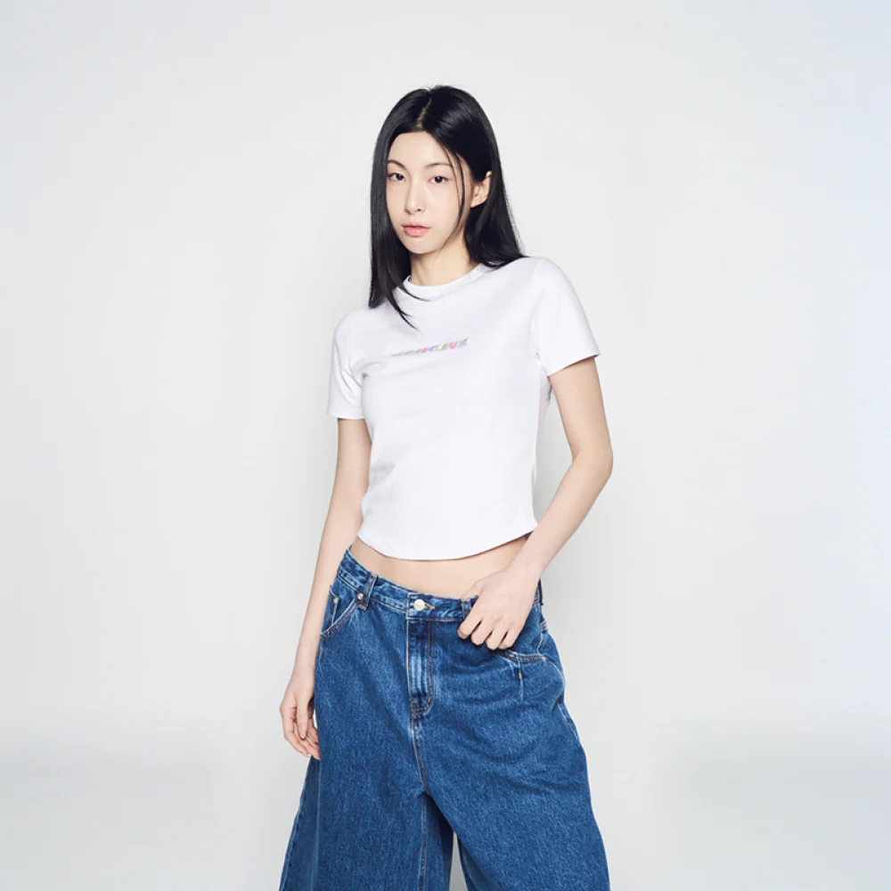 POINT LOGO POCKET DENIM SHORT PANTS BLUE - Image 4