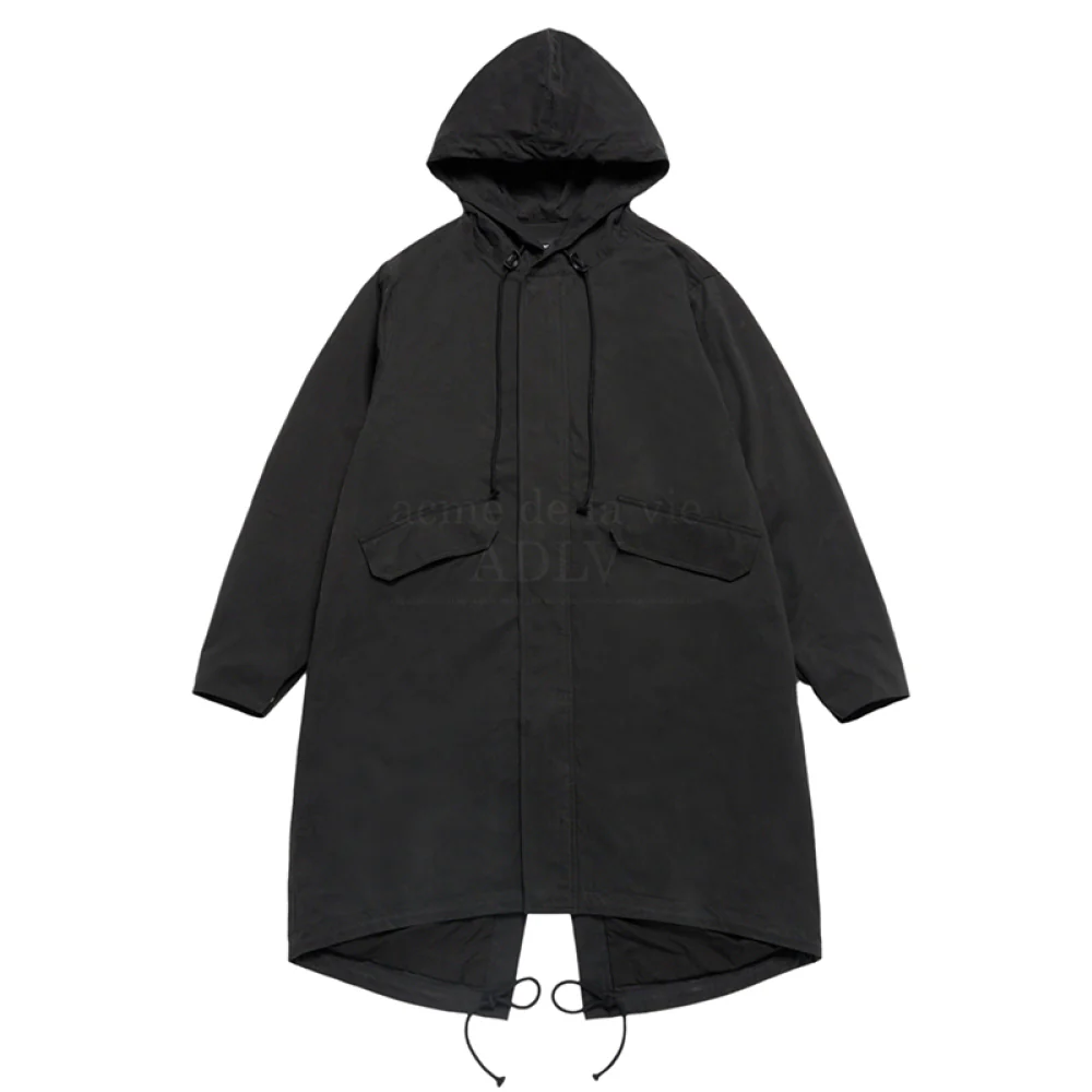 SCRIPT LOGO PRINTING FISHTAIL JACKET BLACK