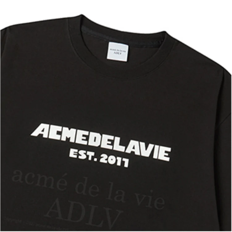 SIMPLE BOLD LOGO SHORT SLEEVE T-SHIRT BLACK - Image 4