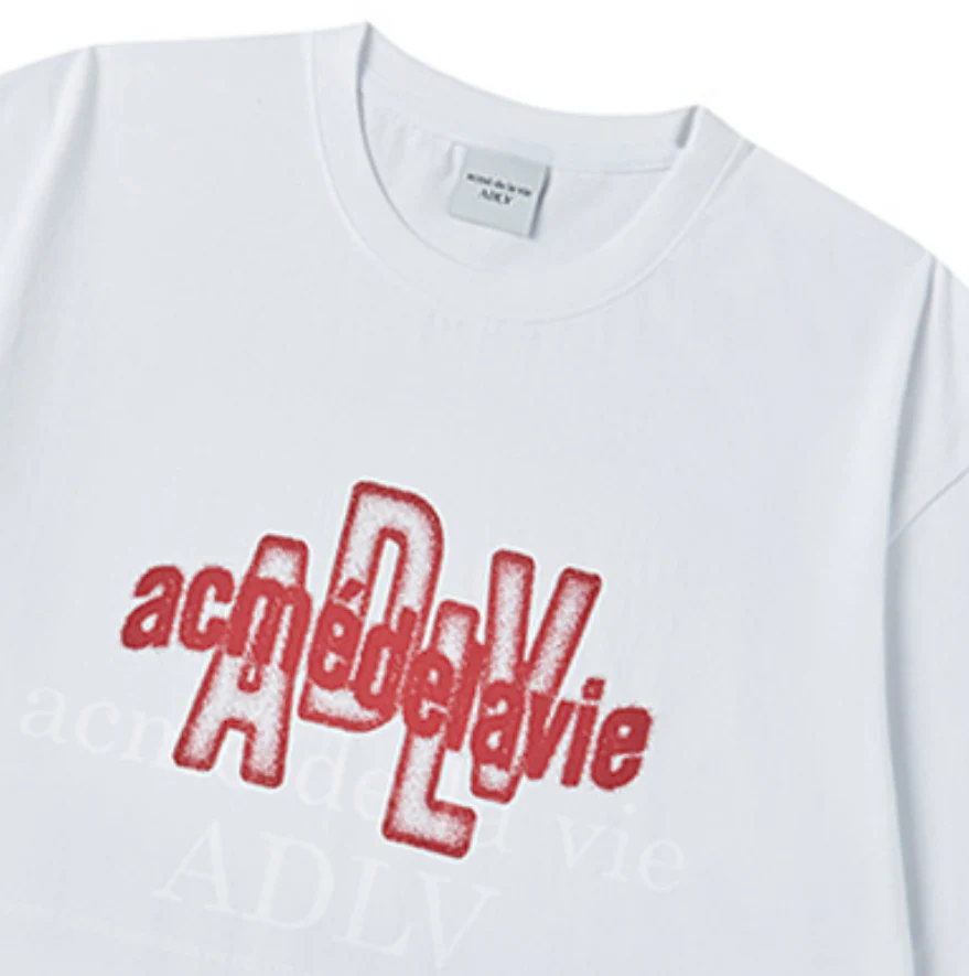 SPRAY OVERLAY LOGO SHORT SLEEVE T-SHIRT WHITE - Image 3