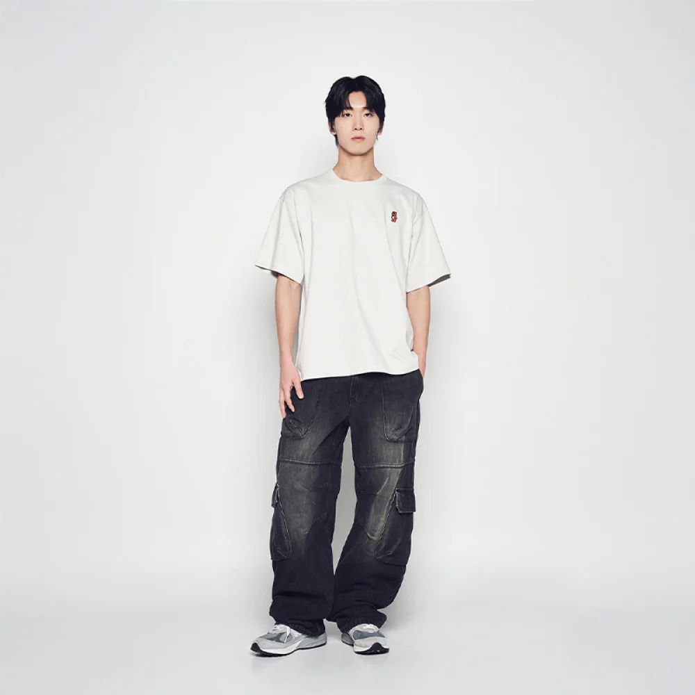 STAND AC BEAR SHORT SLEEVE T-SHIRT LIGHT GRAY - Image 3