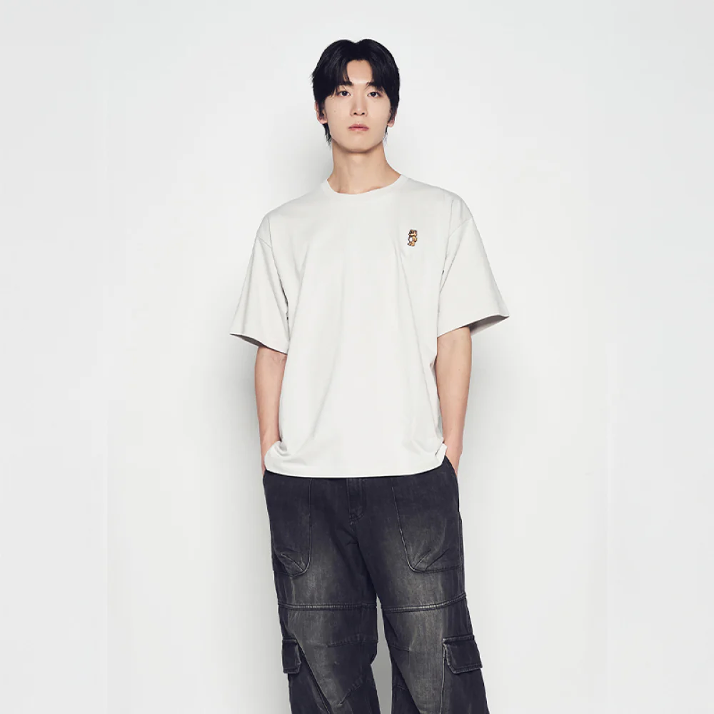 STAND AC BEAR SHORT SLEEVE T-SHIRT LIGHT GRAY - Image 4