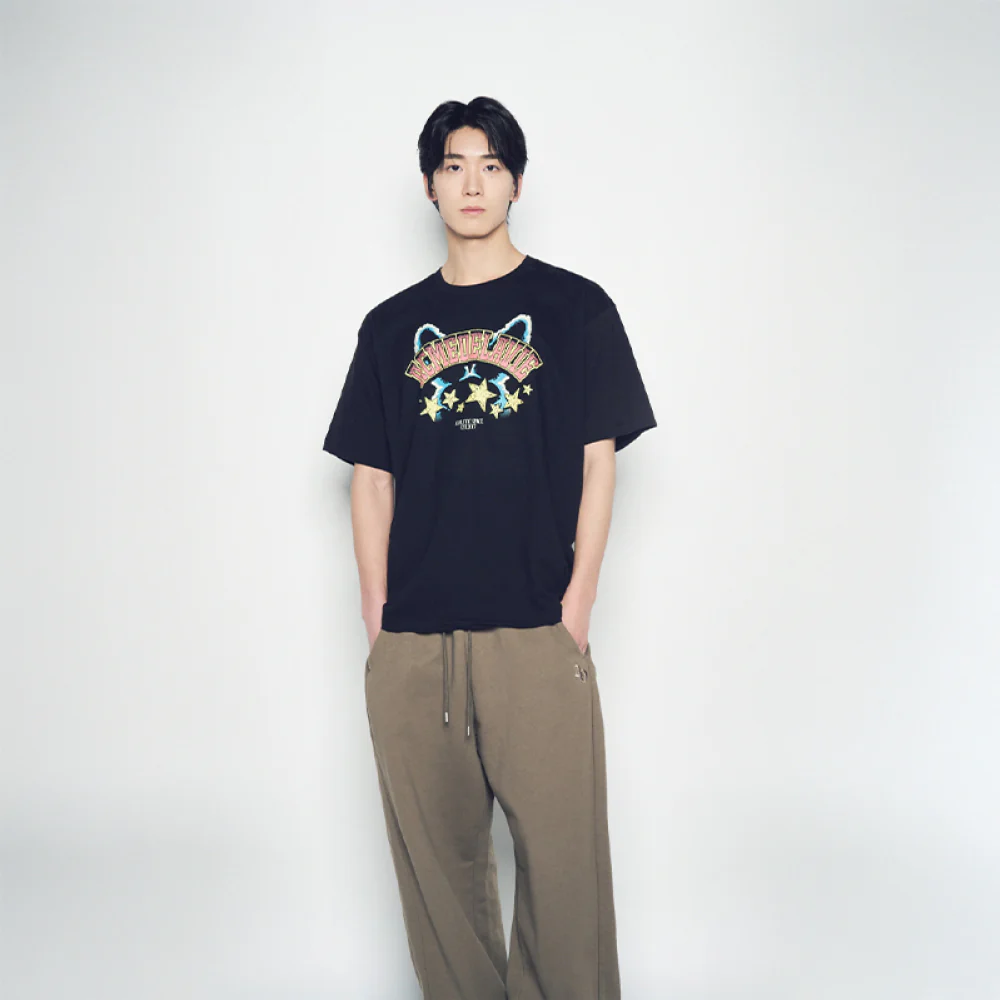 STAR RABBIT SHORT SLEEVE T-SHIRT BLACK - Image 4