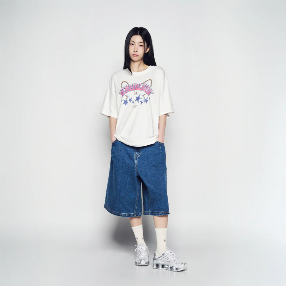 STAR RABBIT SHORT SLEEVE T-SHIRT CREAM - Image 3