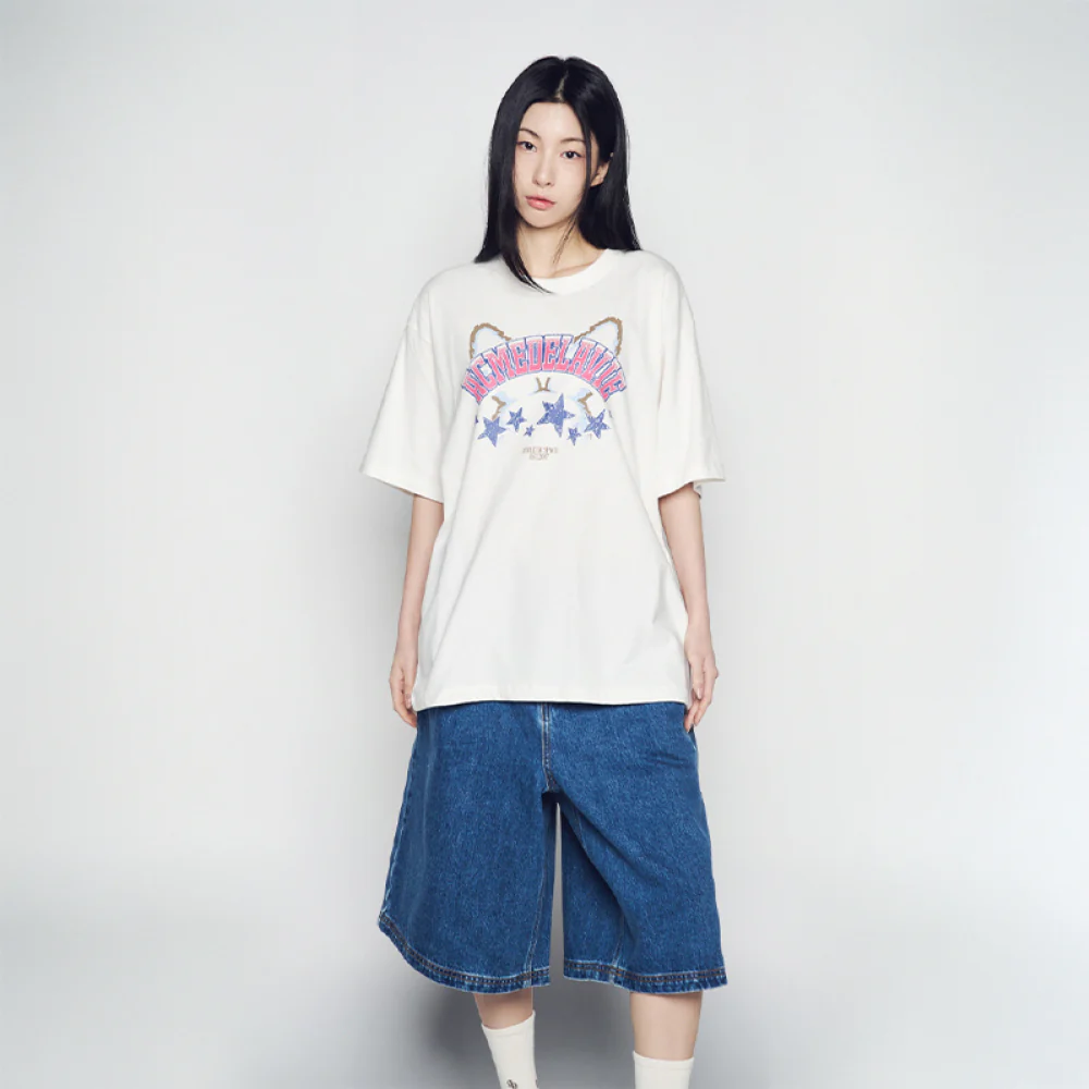 STAR RABBIT SHORT SLEEVE T-SHIRT CREAM - Image 4