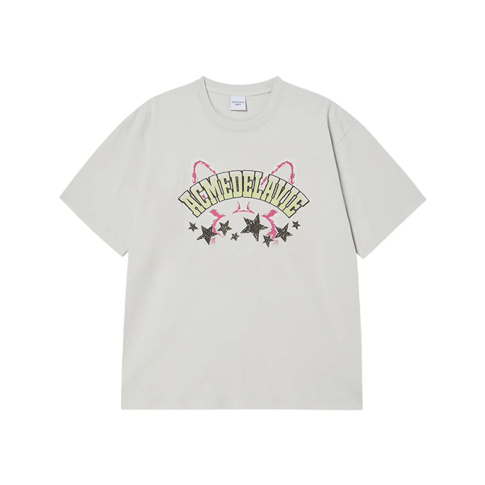 STAR RABBIT SHORT SLEEVE T-SHIRT LIGHT GREY