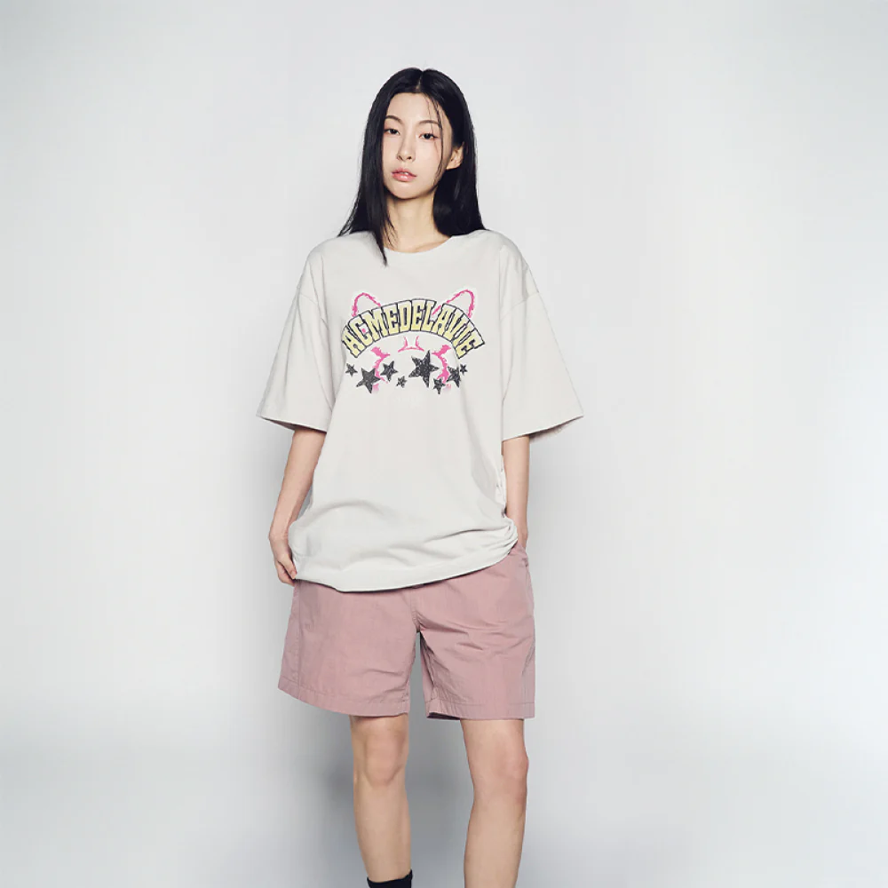 STAR RABBIT SHORT SLEEVE T-SHIRT LIGHT GREY - Image 4