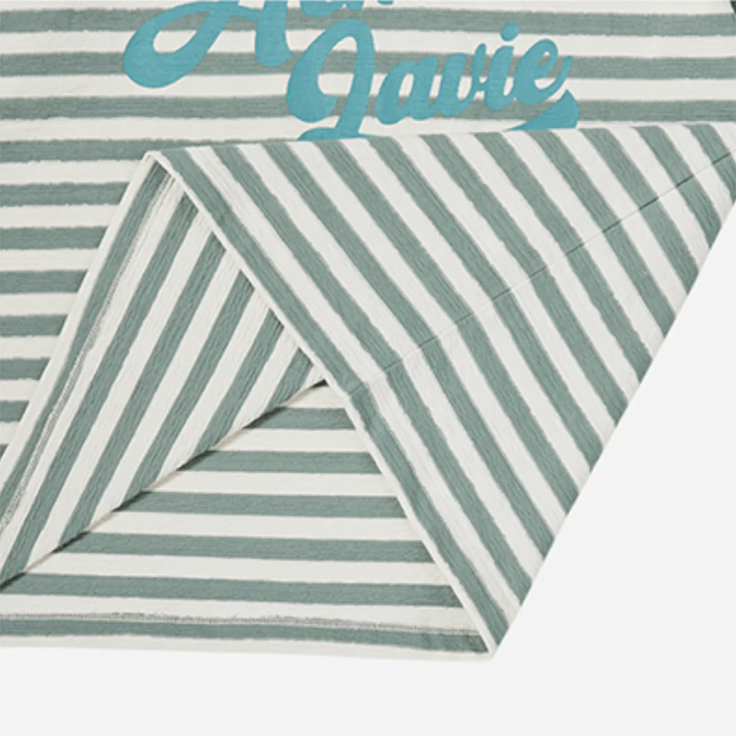 STRIPE LOGO PRINT SHORT SLEEVE T-SHIRT GREEN - Image 6