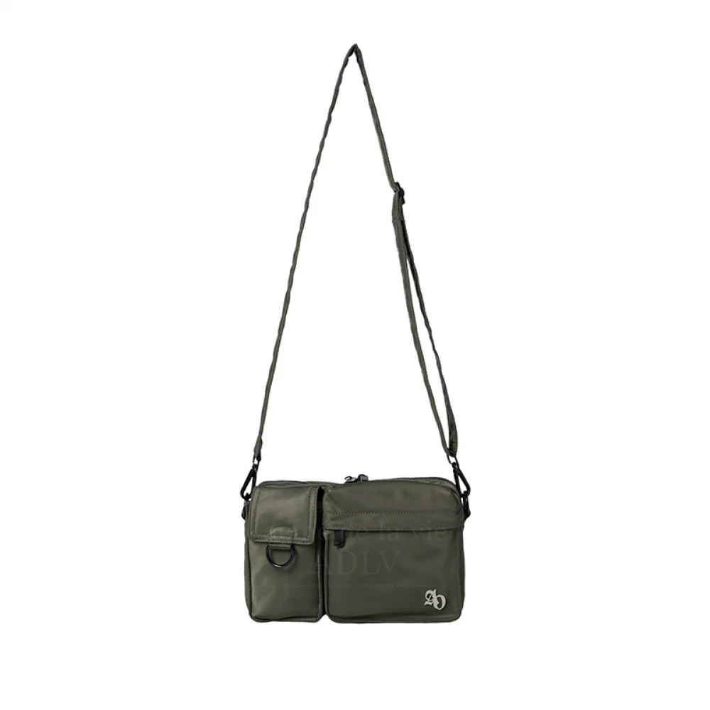 SYMBOL RIVET MULTI POKET CROSS BAG KHAKI - Image 2