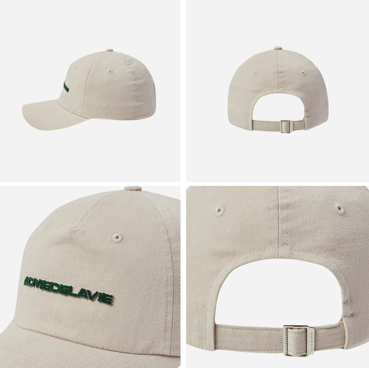 TUFT EMBROIDERY LOGO BALLCAP LIGHT BEIGE - Image 5