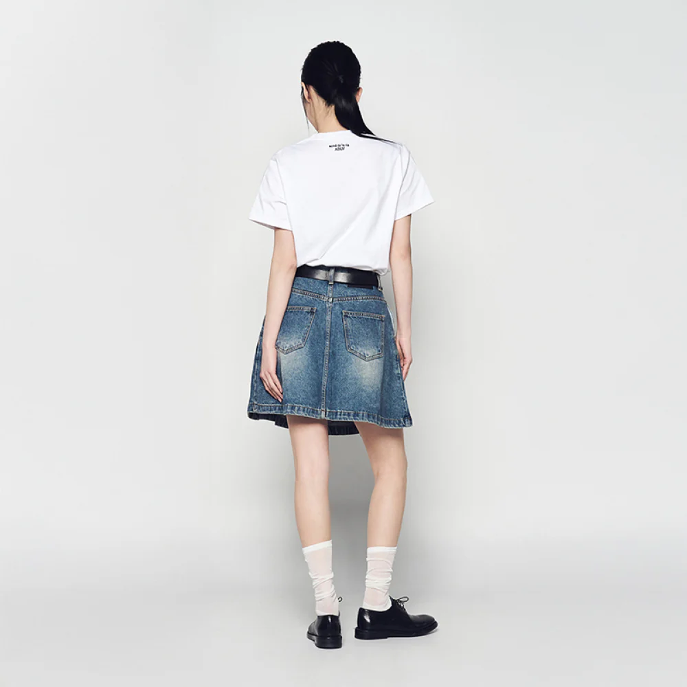 WOMAN DENIM DENNIS SKIRT BLUE - Image 4